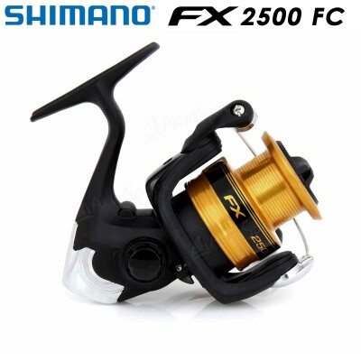 REEL SHIMANO FX 2500C Perfect for both freshwater and saltwater applications the new Shimano FX 2500 FC Spinning Reel is redesigned with versatility and more performance in mind. The FX FC now features a roller clutch, increased bearings for smoothness and Shimano's Propulsion Line Management System for longer casts with fewer wind knots or backlashes. This beginner front drag reel is a great choice if you want to try fishing for the first time. Model : FX2500FC Reel Type : Spinning Drag Type : Front Drag Gear Ratio : 5.0 :1 Line Retrieve : 71 cm Max Drag 4.0 kg Weight : 250 g