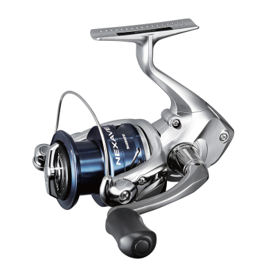 REEL SHIMANO NEXAVE 2500HG The new Nexave FE is the updated version of the well-known Nexave FD. This new reel is a front drag spinning reel which can be used for all kinds of freshwater fishing. Due to the 3 stainless steel ball bearings, the reel runs smooth and as as expected from a reel Shimano reel, the drag is perfectly adjustable and will help you fight big fish without any problems. The Nexave FE is an affordable reel for anglers who have just started fishing and want to experience the quality of Shimano reels.