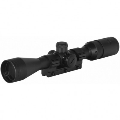 - Specifications: - 1" telescopic sight - Magnification: From 3x to 9x range of magnification, illuminated reticle. - Fast Focus Features: - This scope has a wide field of vision that ensures high performance even in adverse light conditions. - Scope integrated mounts. - Adjustable scope screws for precise adjustment.