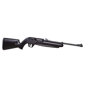 This Crosman 760 Pumpmaster air rifle has a five shot clip and bolt action to give you a great shooting experience. It also features a fiber optic front sight and an adjustable rear sight, making it easy to get an accurate shot. Specifications and Features: This dependable rifle offers an experience all its own Over 12 million have been sold Doubles as a BB repeater or a single shot pellet gun Pellet velocity: up to 600 fps BB velocity: up to 625 fps Weight: 2.75 pounds Length: 33.5 inches Length: 33.5 inches Mechanism: bolt action power source: pump Caliber: .177 Pellet capacity: 5 shot clip BB reservoir: 200 Barrel: smooth Front Sight: fiber optic Rear sight: adjustable for elevation Safety: cross bolt Material: synthetic