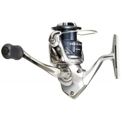 reel shimano nexave 2500 * New aluminum handle with rubber grip. * Cold forged aluminum relief reel. * 4 Rulemanes stainless steel. * 4kgs brake. * Weight: 255grs !!! * Capacity: 0.25mm 160mts. * Recovery: 6.2: 1. or 88cm x turn of handle.