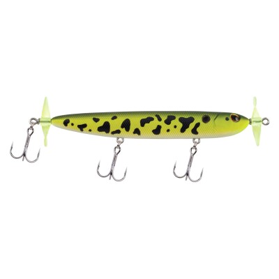 KUNSTAAS BERKLEY SPIN ROCKET BHBSR110-MFF Spin Rocket Propbait 4.3" MF Frog Hard Bait (BHBSR110-MFF) by Berkley®. Create a top water commotion they can't resist with the Berkley™ Spin Rocket. The Spin Rocket's slender hydrodynamic profile is an excellent minnow imitator that glides across the surface. It's clear plastic props feature a cupped design with an enhanced surface area that can spin at slower speeds with maximum spray. Twitch it, rip it, or simply reel it across the surface for irresistible spraying action.Justin Lucas Pro Tip: For shallow clear water and calm conditions. Twitch your rod tip and pause for a commotion they can't resist.