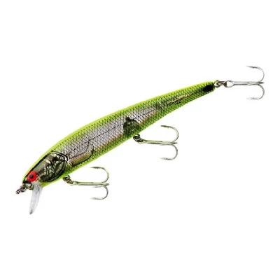 KUNSTAAS BOMBER B15AXSICH Long A fishing lures have a trademark tight wiggle and rolling movement that create a life-like swimming action. Bomber Long A minnow lures produce the same seductive action whether fished with a slow retrieve on top or at a faster trolling speed using a downrigger. The molded-in lip design in these fishing lures gives them added strength and true- running performance. Put them in your fishing tackle for fishing bass, walleye, pike, speckled trout, redfish, and striped bass.