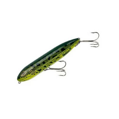 KUNSTAAS HEDDON X9255NF ZARA SPOOK The Zara Spook's legendary walk-the-dog action as been written about more than any other fishing lure. To fish a Heddon Zara Spook, one sets a rhythmic, slack-line retrieve that makes the Zara walk from left to right, back and forth. Select models available in three new colors. Superb for pike and bass fishing.