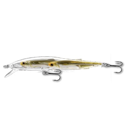 KUNSTAAS LIVE TARGET GBB110S950 BAITBALL The Glass Minnow BaitBall Jerkbait is designed to mimic an in-line cluster of minnows that have been isolated from the sanctuary of their baitball. The sleek and flashy profile has an aggressive action and is an excellent choice when game fish are selectively feeding on smaller profiled baitfish. This freshwater lure hosts a weight transfer and suspends nose down.Also available with freswater hooks.