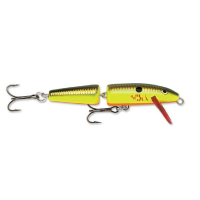 KUNSTAAS RAPALA J09 BHO The Rapala Jointed "baitfish in distress" gets the undivided attention of otherwise disinterested gamefish. This "broken-back" bait can be fished top-to-bottom. Swimming action at the slowest of speeds makes this bait the perfect choice after a cold front when fish are traditionally finicky and in a negative feeding mood.