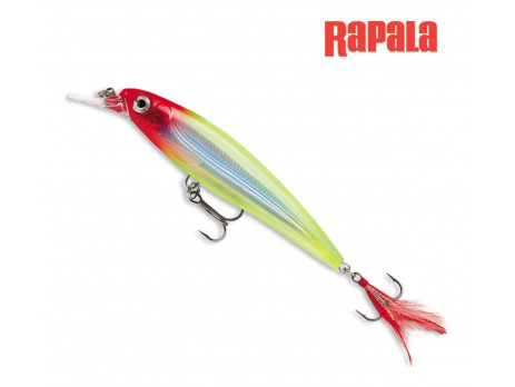 The X-Rap is "all about the action." It's the perfect size, shape and 3D illusion of a minnow. Prominent scales and lateral line on the fuselage capture and flash light like a beacon.