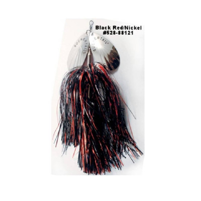 KUNSTAAS BUCHERTAIL #8 TWIN TINSEL 528-88121 Fish this lure on baitcasting gear with a long,medium/heavy power rod and a low stretch,thicker diameter line.After the cast,engage the reel and begin a fastretrieve as soon as the lure hits the water. Always retrieve a Buchertail spinner extra fast initailly to pick up excess line drag fast the spinner blade into a strong revolution.
