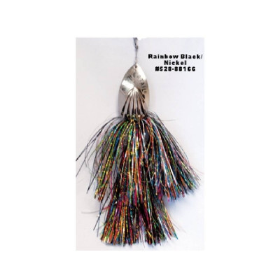 KUNSTAAS BUCHERTAIL #8 TWIN TINSEL 528-88166 Fish this lure on baitcasting gear with a long,medium/heavy power rod and a low stretch,thicker diameter line.After the cast,engage the reel and begin a fastretrieve as soon as the lure hits the water. Always retrieve a Buchertail spinner extra fast initailly to pick up excess line drag fast the spinner blade into a strong revolution.
