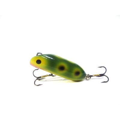 KUNSTAAS NIP-I-DIDDEE 38 BASS ORENO FROG the Bass-Oreno made by Luhr Jensen. Wood bait with beautiful classic Frog body finish. Lure is still wrapped in the factory tissue; obviously mint and unfished. Mint in Box. Don't miss it~!