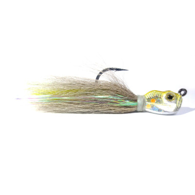 KUNSTAAS SPRO MUDKICKER BUCKTAIL SBTSJCB-1 The SPRO Mudkicker Bucktail is a stand up, bottom hopping fiend of a bucktail that will catch all types of bottom feeding gamefish. The SPRO Mudkicker Bucktail is perfect for bottom hopping or allowing a bucktail to rest still on the bottom to entice a wary fish. Specially designed to sit flat on the bottom with hook facing up to avoid snags and higher hook up percentage. Beautiful finishes to attract the most fish. Unique head design that allows the Mudkicker to hop/swim on the bottom and rest flat. Tournament tested for action, durability, and effectiveness. Gamakatsu sticky sharp hook. Excellent for back marshes, surf, or flats fishing.