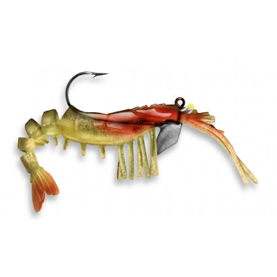 KUNSTAAS VUDU SHRIMP 3.25 E-VS35-14-54 BLOODY MARY The Egret Baits Vudu Shrimp lure has a 4/0 4X strong hook that ensures solid hooksets. This lure is best fished from a popping cork when targeting slot redfish and speckled trout. The Vudu is constructed with a Kevlar weave through the body and tail to enhance the lures overall durability, which is also segmented for a realistic action