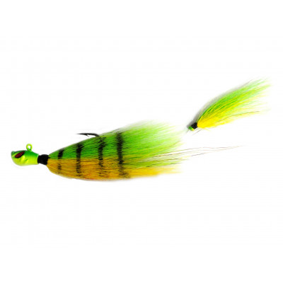 KUNSTAAS YARA KILLER JIG 17G 11 The Killer jig is manufactured with original Bucktail, reinforced 6/0 hook, has attractive colors and innovative design of both the jig head and 3D eyes. It was developed in partnership with renowned fisherman Eduardo Monteiro to be used in the most diverse fishing situations, especially on days when the fish is tricky, avoiding attacking surface baits. One of its differentials is the greater amount of bristles that guarantees more resistance to the attack of fish, especially with teething. The Killer jig can be worked both in the bottom and in the middle of the water.