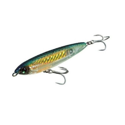 KUNSTAAS YO-ZURI R1072-CPBM SASHIMI 3D A "Walk the Dog" lure designed for top water action. he internal second chamber is for a loud cadence rattle that allow for big fish to... The Yo-Zuri SASHIMI 3D Magnum produces incredibly lifelike action, no matter the trolling speed, thanks to the patented Internal 3D Prism finish, Wave Motion Technology and Sashimi Color Change Technology. Integrated gill plates and etched lateral line enhance the realism. All Sashimi 3D big game lures have Ultraviolet features and many have an Ultraviolet “Attack Point” incorporated into the body. It has tremendous holding power thanks to durable ABS material and through-wire construction