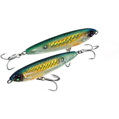 KUNSTAAS YO-ZURI R1072-CPBM SASHIMI 3D A "Walk the Dog" lure designed for top water action. he internal second chamber is for a loud cadence rattle that allow for big fish to... The Yo-Zuri SASHIMI 3D Magnum produces incredibly lifelike action, no matter the trolling speed, thanks to the patented Internal 3D Prism finish, Wave Motion Technology and Sashimi Color Change Technology. Integrated gill plates and etched lateral line enhance the realism. All Sashimi 3D big game lures have Ultraviolet features and many have an Ultraviolet “Attack Point” incorporated into the body. It has tremendous holding power thanks to durable ABS material and through-wire construction