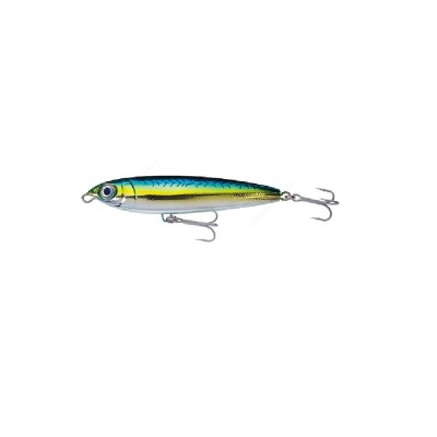 KUNSTAAS YO-ZURI R632-CBM HYDRO PENCIL Hydro Pencil is a typical walker-grade surface lure. Traditionally high Japanese workmanship, realistic appearance and attractive play provide the angler with a good catch. Due to its rather large size and weight, this bait has a very high chance of provoking a trophy specimen to bite. Gliding effectively along the surface of the water surface with wide outings to the side, it can dive into the water, creating the squelch characteristic of fish frolicking on the surface. This behavior, combined with the noise generated by the sound chamber, attracts a predator from long distances. The wobbler is very easy to operate, and even a novice angler can master it. The bait flies perfectly, allowing you to fish a large area. The Hydro Pencil features two sharp, secure triple hooks