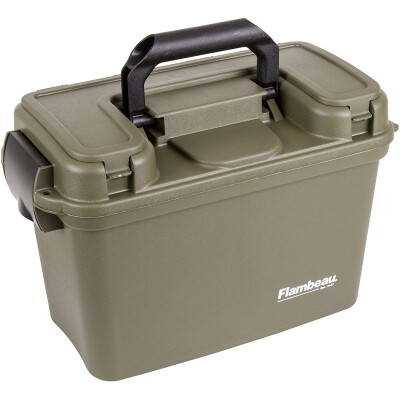 The Flambeau Outdoors 1408ST 14" Shotshell Dry Box offers a convenient hard-sided shotshell storage solution with room for additional tools and gear for a day in the field hunting upland game, a morning in the blind swinging on ducks, or an afternoon at the range busting clays.