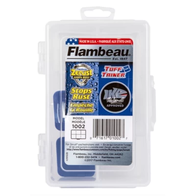 of Flambeau's tackle storage the Tuff Tainer® with patented anti-corrosion Zerust protection infused into the dividers.