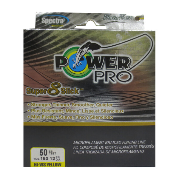  Power Pro Braided Line Yellow - 150 Yards 50LB Test : Sports &  Outdoors