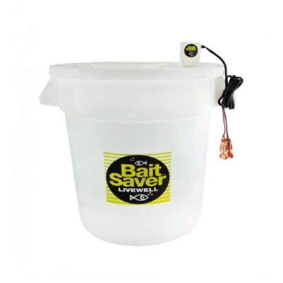 MARINE METAL PBC-20 The Marine Metal PBC-20 20-Gallon Bait Saver Livewell System is a complete portable live well system with a Bait Saver aerator. Comes with a filter guard, 6-foot power cord, copper battery clips, live well and hinged lid. The system is completely ready to use.