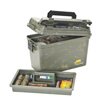 Plano 161200 Ammo Can Water-resistant o-ring seal to keep ammo dry and protected Lift-out tray Heavy-duty handle Brass bail latch