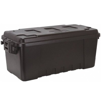 Storage Trunk, Volume Capacity 3.2 cu ft, Load Capacity 141 lb, Color Black,Material Polypropylene,