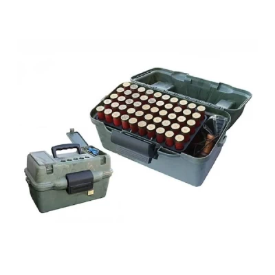 he MTM deluxe shotshell case is perfect for the shot gunner looking to store 100 rounds of either 12 gauge or 20 gauge ammunition.