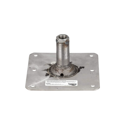 Springfield Marine 1620001 Kingpin Base Plate. Base plate features dimensions of 7" x 7" and a stainless steel composition. This mount requires a 2-1/2" hole in deck.