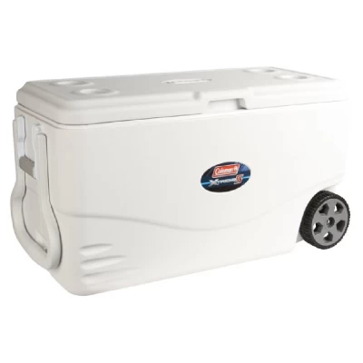 ICEBOX COLEMAN 100 QT WHITE WHEELED (3)