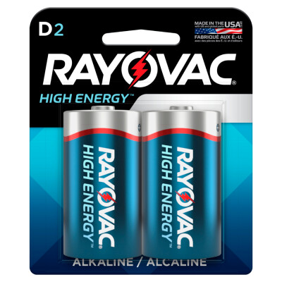 Alkaline batteries "D Time extendable technology for increased power and battery life Two (2) batteries per pack Guaranteed performance