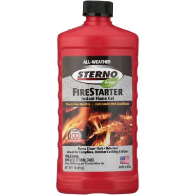 Specially formulated gel fuel made to start all types of fires for outdoor cooking and heat including charcoal grills, campfires and fire pits Starts fires quickly and easily even under wet conditions Environmentally preferred Biodegradable formula burns clean, safe and odorless Stays where you put it, will not run off or evaporate