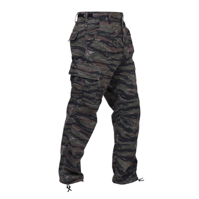 Modeled after military specifications, the Vietnam Era Fatigue Pants are built to withstand wear and tear with a rip-stop construction. The Vietnam fatigues are made for long-lasting wear with a durable, lightweight, and comfortable rip-stop cotton construction. Featuring six versatile pockets, including two authentic front slash pockets, the uniform pants allow you to store your everyday essentials while traveling around. The waist tabs on each side of the military pants can be adjusted for the ideal fit around your waist. Rothco’s Vietnam Fatigue Pants are more than just classic military pants; they are the perfect pair of everyday pants!