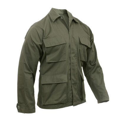 Designed to provide resiliency and comfort for the wearer, Rothco’s Solid Color BDU Shirts are the ultimate military shirt for active duty personnel and MilSim enthusiasts. The military BDU shirts are made of a poly / cotton blend and double-stitched seams to prevent wear and tear while in the field. Modeled after the U.S. Military’s standard-issue battle dress uniform (BDU), the uniform shirts include reinforced elbow sections on each arm to protect your elbows and prevent the section from wearing out from Army crawling, shooting and other tasks that require you to work on your forearms and elbows. The battle dress uniform shirts feature four large button pleated bellow cargo pockets with the left chest pocket containing an additional open top pocket for storing pens or small tools. Classic button front is covered with a flap closure supplies protection from the outdoor elements. The wrist cuffs come with button tabs so you can adjust them for the perfect fit.
