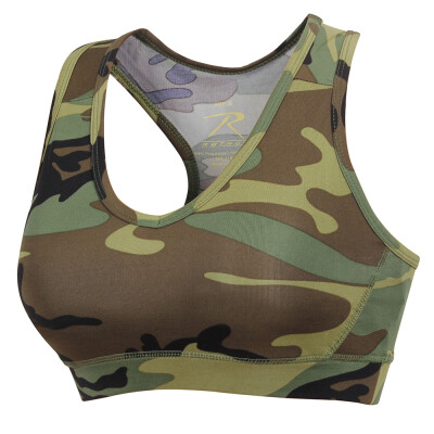 Providing maximum support and comfort while enduring high-performance workouts - Rothco’s Poly/Spandex Camo Sports Bra! The camo sports bra also comes with removable padded polyester inserts. Feel secure while exercising whether it be yoga, running, or other activities. Rothco's Military-inspired camo design will take your workout to the next level.