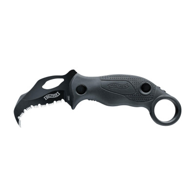 The archetype for the most unusual WALTHER Knife has the oldest history: The Karambit Defense Knife with its strongly curved sawtooth blade and the ring at the rear end of the handle has a history of more than 1000 years in Indonesia, Malaysia and Philippines. It was initially used by women as a kind of small sickle for cutting herbs and vegetables. Only since the 1970s Karambit blade designs also play a role in various self-defense techniques.