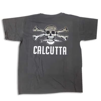 Calcutta Men’s Original Logo Short Sleeve Tee with Pocket (Gray, Large) Calcutta T-Shirt Lg Wht Original Logo, CWL Calcutta Cwl T-shirt Large Gray Original Logo