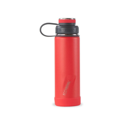 The Boulder features a food grade stainless steel removable strainer for tea and fruit infusion. The strainer will also work well as an ice dam to keep your ice in the bottle instead of your teeth. The Boulder includes a multi-lid top with textured grip for easy opening and a wide opening for filling. It now has a new soft silicone lip for comfortable drinking drinking and is interchangeable with our coffee and flip straw tops. The two-piece lid includes an integrated carrying strap and its secure leak-proof seal will keep your drink inside the bottle where it belongs.The new protective silicone base great new feature offering added protection. It’s available in a variety of colours and styles in our durable powder coated finish or in a stainless steel finish. Your bottle won't sweat and will fit most cup holders. Toss this insulated bottle in a tote bag, bring to yoga or hit the trails. Whether you are at your desk or running errands around town, the Boulder will keep you hydrated.