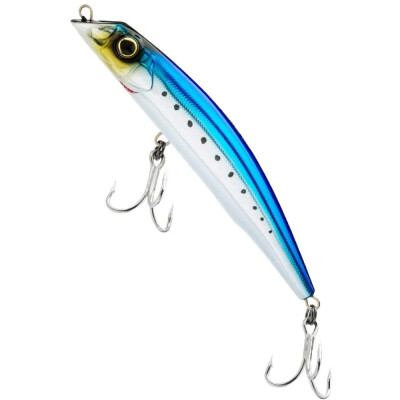 The built-in Magnetic Weight Transfer System of the Yo-Zuri Mag Darter shifts for maximum casting distances and, once it hits the water, balances perfectly for natural swimming action. Mimics injured baitfish with tight-rolling and left-to-right darting actions. State-of-the-art scaled holographic foil and large 3-D eyes provide even more realism. Dives to 3 ft. Two sets of strong, extremely sharp treble hooks.
