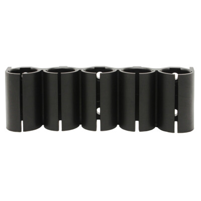 This Tactical Shot-shell Holder by Advanced Technology International (ATI) allows you to hold 5 additional 12 Gauge shotshells.