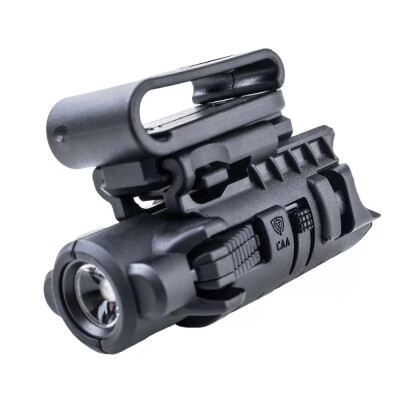 A Great 4 in 1 Combo: Belt Clip, Stand-Alone Search Light, Pistol-Mounted and Compatible With the Micro RONI. Details: Truly Versatile, one of a kind tactical flashlight platform Provides a wide array of lighting and temporarily blinding solutions in tactical and homeāprotection scenarios Easily drawn from the clip and deployed according to the situation Quickly and easily shifted between its various options (Belt Clip, Stand-Alone Search Light, Pistol-Mounted and Micro RONI)