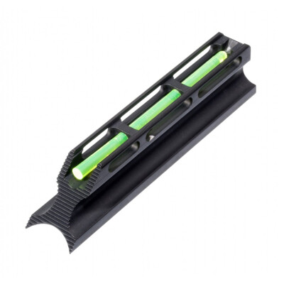 Hiviz Low Profile Tactical Shotgun Sight When you need a solid, permanent tactical shotgun sight, the TAC1001 is the choice for you. The ultra-bright green LitePipe is fully protected by an aircraftgrade aluminum skeletonized frame to withstand the harshest shooting conditions. The frame has a tapered front that is serrated to eliminate glare and keep the shooter’s focus directly on the LitePipe. Availabile in low (front sight only use) and medium heights (for use with elevated rear sights). Fits 12 Gauge shotguns with smooth barrels and removable front beads. Low (TAC1001-L) model fits 12 Gauge smooth barrel shotguns with removable front bead; .212″ from the top of the barrel to the top of the LitePipe. LitePipe Colors: Green LitePipe Shape: Round