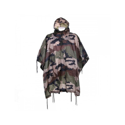 The poncho is made of 100% ripstop polyester. The poncho is equipped with various cords which he is for everyone's good. The poncho comes with a convenient carrying case.