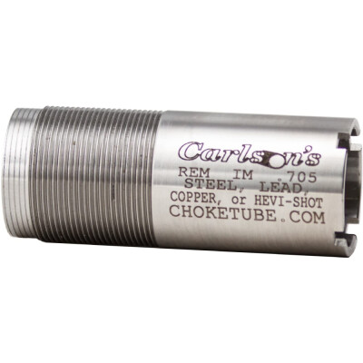 Manufactured from 1704 heat-treated stainless steel. These chokes may be used with lead shot on any constrictions. Steel shot larger than #BB should not be used in any choke tighter than full. Specifications: - Gauge: 12 - Type: Flush Mount - Choke: Improved Modified - Constriction: . 705 (This Product does not fit the Remington Pro Bore or the Remington Spartan Models)