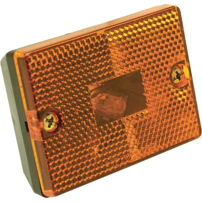 Acrylic reflect lens ABS housing Stud mount side marker Size: 2-3/4" x 2-1/8"