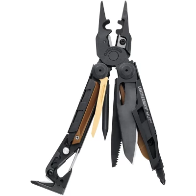 When you're under pressure, the last thing you need to be worried about is having the right tools on you at the right time. From cap crimpers, a beefy field blade and fuse-wire cutters, to a carbon scraper, bolt override tool and a replaceable C4 punch, the Leatherman MUT EOD has everything you need in an easy-access configuration for your specialized line of work. Accomplish your mission, maintain your field gear and lighten up your kit. All in a day's work. Closed Length: 5 in (12.7 cm); Weight: 11.2 oz (317.5 g); Primary Blade Length: 3 in (7.6 cm). Includes: 3/8" Wrench and Front-Sight Adjustment Accessory.