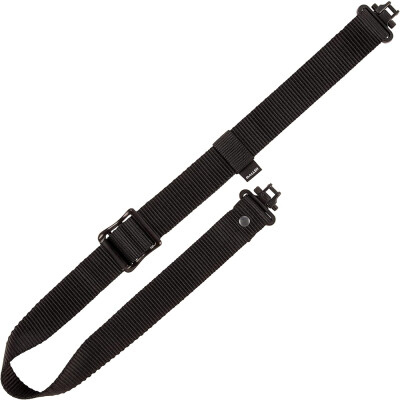 With a special buckle that allows the sling to be adjusted and secured instantly, The slide & lock Black web sling will secure your weapon exactly where you want it. Features 1. 25″ heavy web construction and swivels that have been tested to 300 pounds.