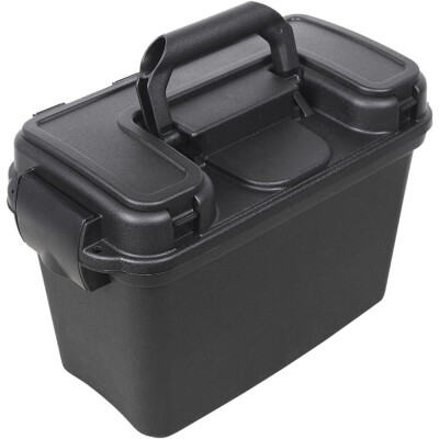 Dry boxes can be used for just about anything from ammunition, game cameras, to your favorite duck calls. Our dry box features as waterproof seal in the lid which is a great feature to keep your Hunting equipment dry whether you're in the field of just at home. The streamlined dimensions of this dry box make it a great organizing tool for just about anything you need. The swivel handle gives the dry box the ability to be stacked easily and securely.