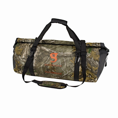 This large 50L duffel is ideal for storing and protecting your gear on any adventure you throw at it. It provides great organization features with its large opening and multiple organization options. 50L capacity Durable 500D tarpaulin PVC material 3 large interior pockets to organize your gear: 18"x10"x4" and (2) 9"x10" mesh Large 19"w x 13"h outside velcro pocket Adjustable padded carry strap