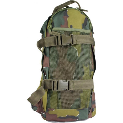Handy small backpack, equipped with water bag and drinking hose. Includes 2.5 liter reservoir. Dimensions: 20 x 10 x 44 cm. Material: 100% cotton.