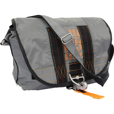 This bag in in 50's U.S. Air Force style, can be used as a shoulder bag. Provides with a separate inner pocket, two large and one small outer pocket enough space to store your sports gear or other items. The large compartment and separate inside pocket are closed with zippers, the three outside pockets with Velcro closure. Details: - Adjustable shoulder strap - Measurements: Length 35cm, Width 14cm, Height 27cm - Weight 500 g - Material: 100 % Nylon